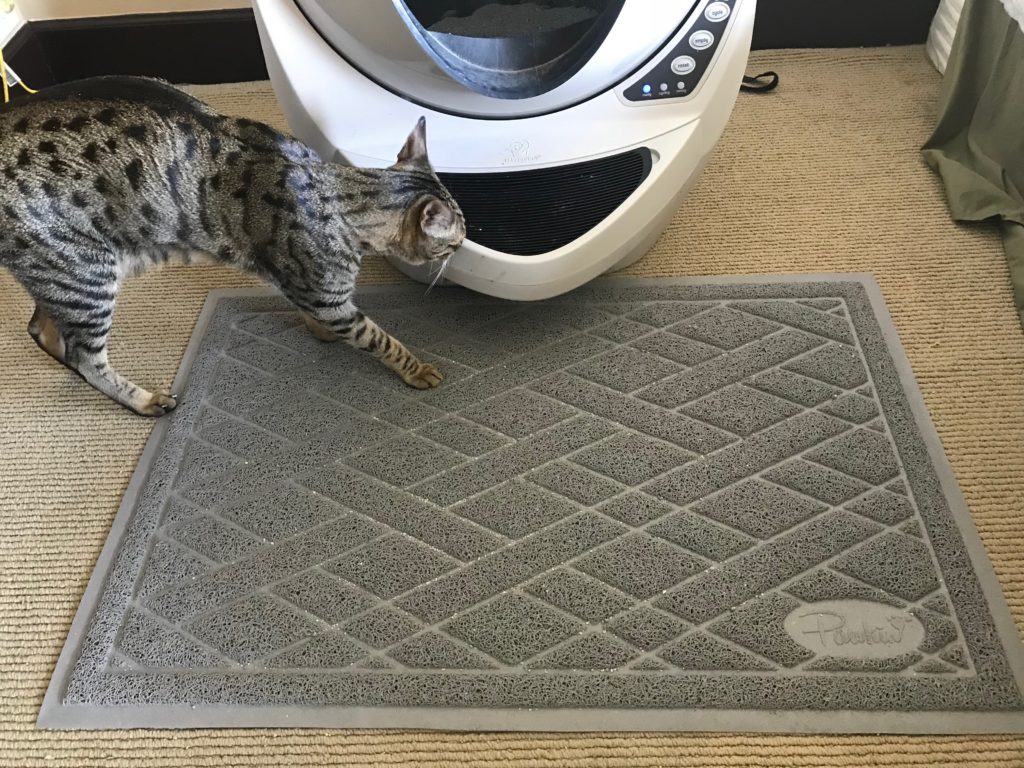 Pawkin, Cat Litter Mat With Litter Lock Mesh Design, Extra Large, Gray 